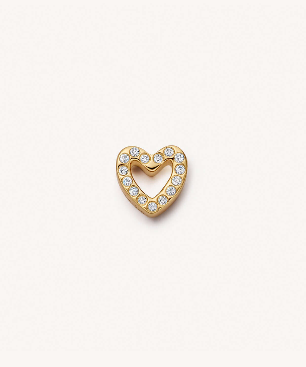 Heart shape pink sapphire heart charm