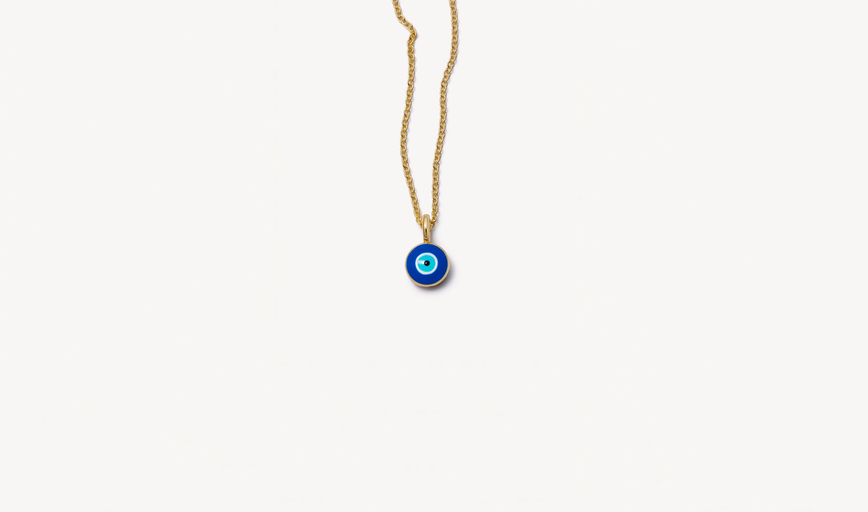 Evil Eye Pendant Necklace 14k Yellow Gold Loquet London