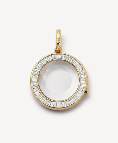 Large Diamond Locket Locket Necklace for Women | Loquet London