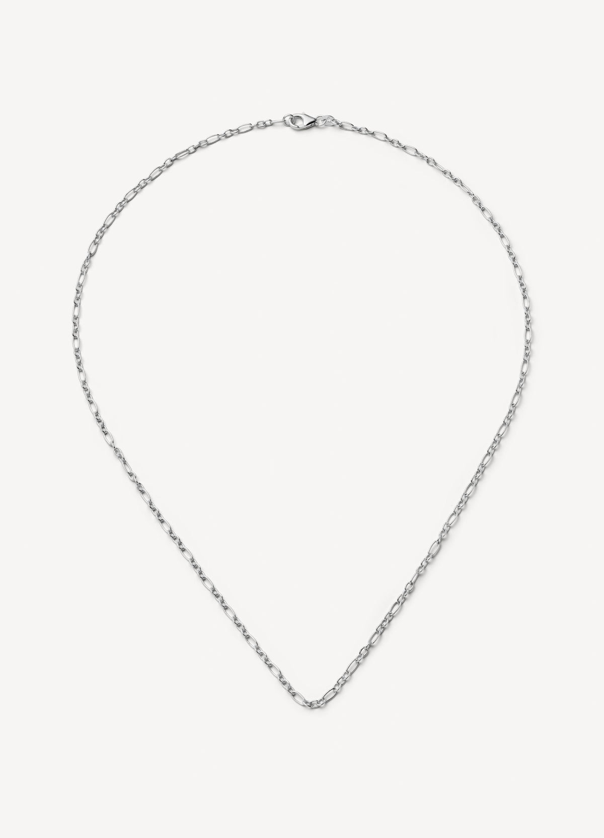 Figaro White Gold Necklace 22 Inch Chain 18k