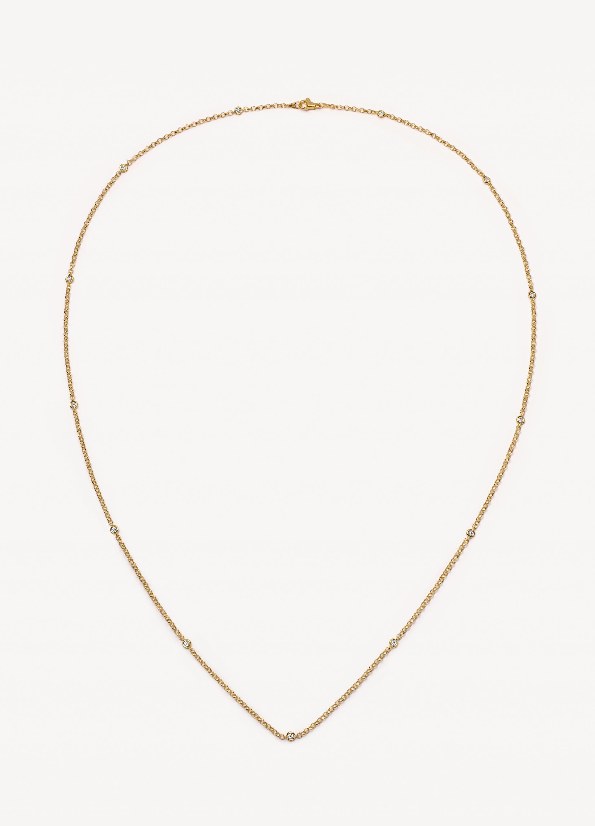 Diamond Gold Necklace 26 Inch Chain 18k