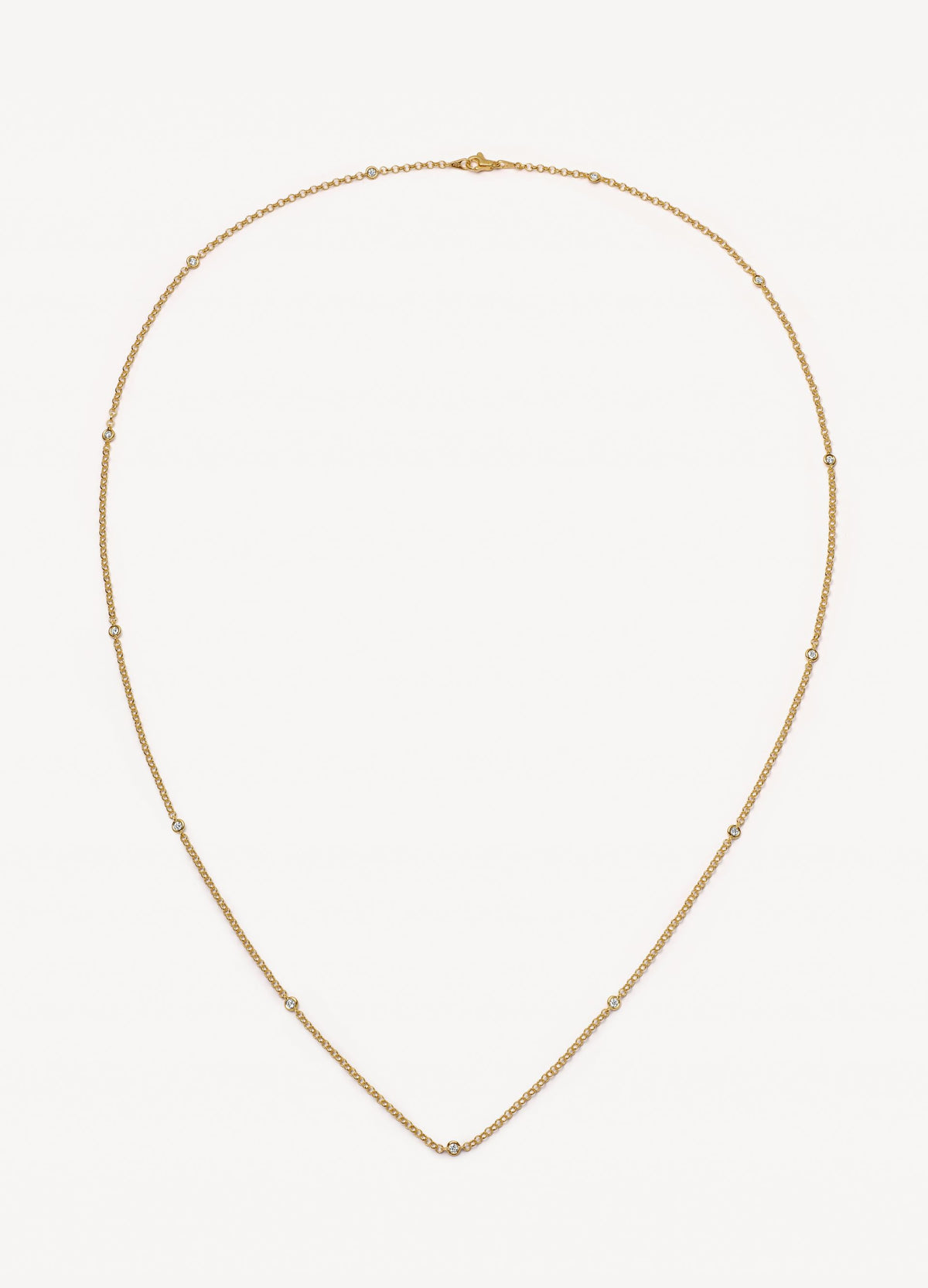 Diamond Gold Necklace 26 Inch Chain 18k