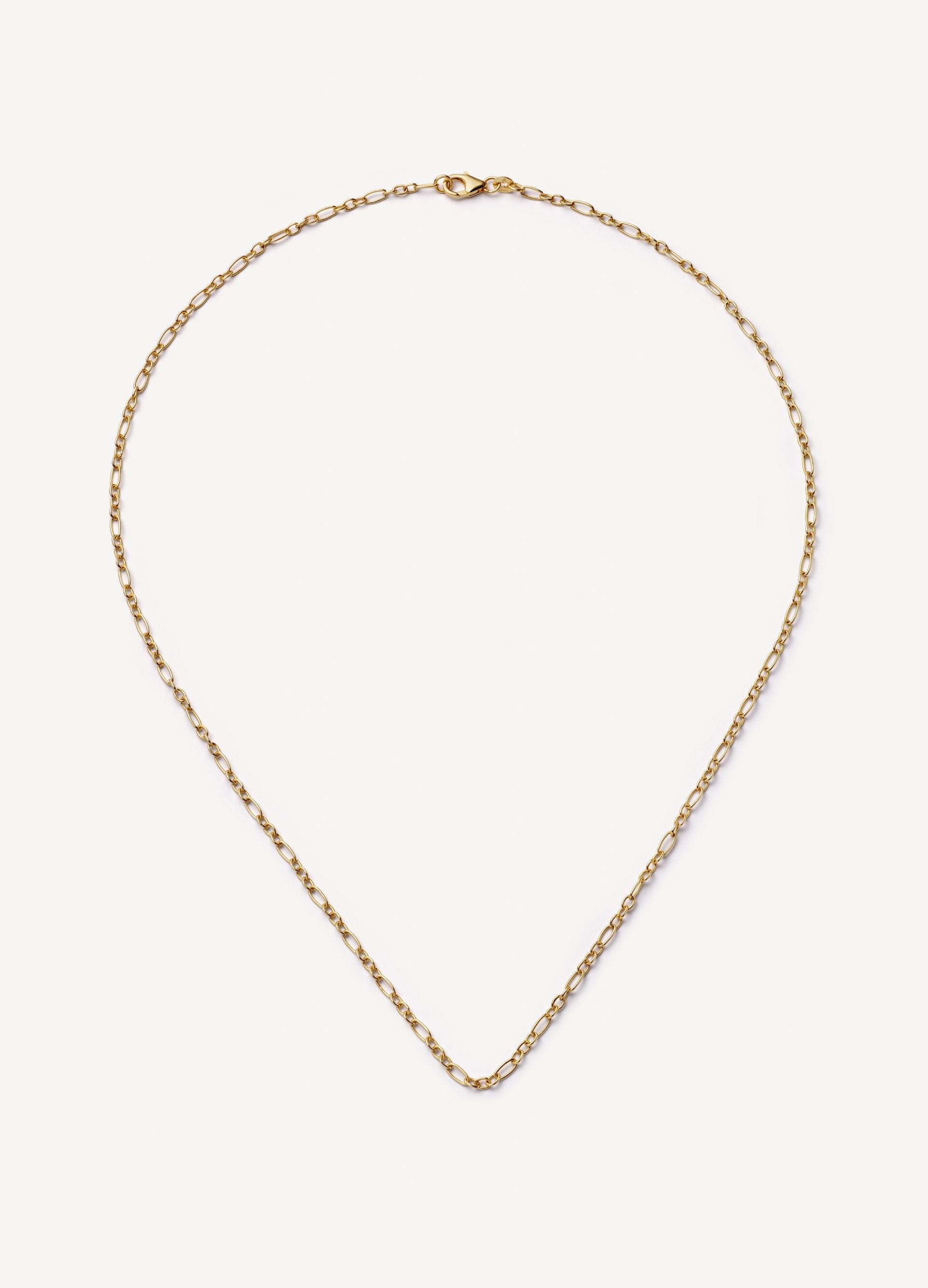 Figaro Necklace 22 Inch Chain 18k