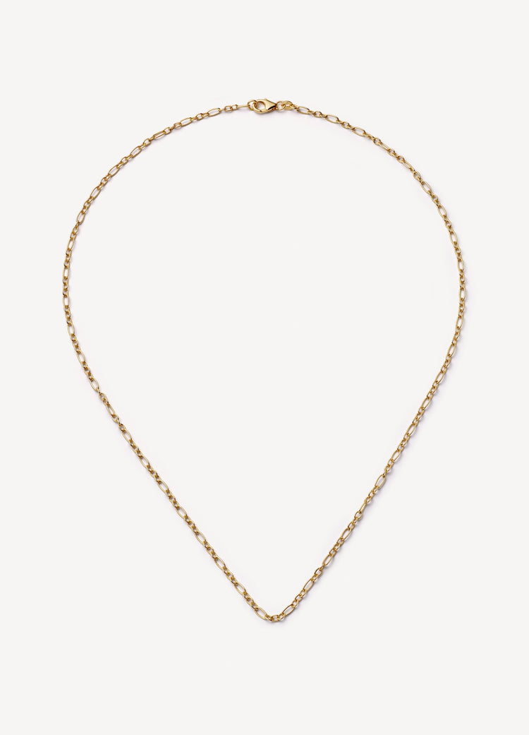 Figaro Necklace 22 Inch Chain 18k