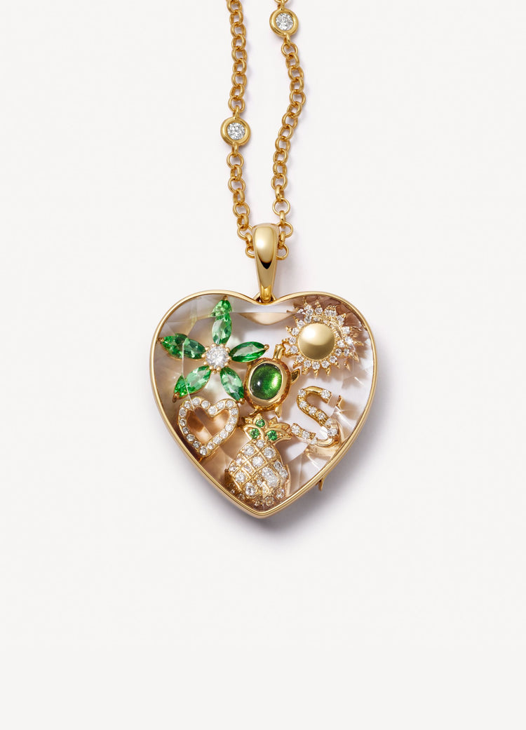 Large Heart of Gold Locket 18K