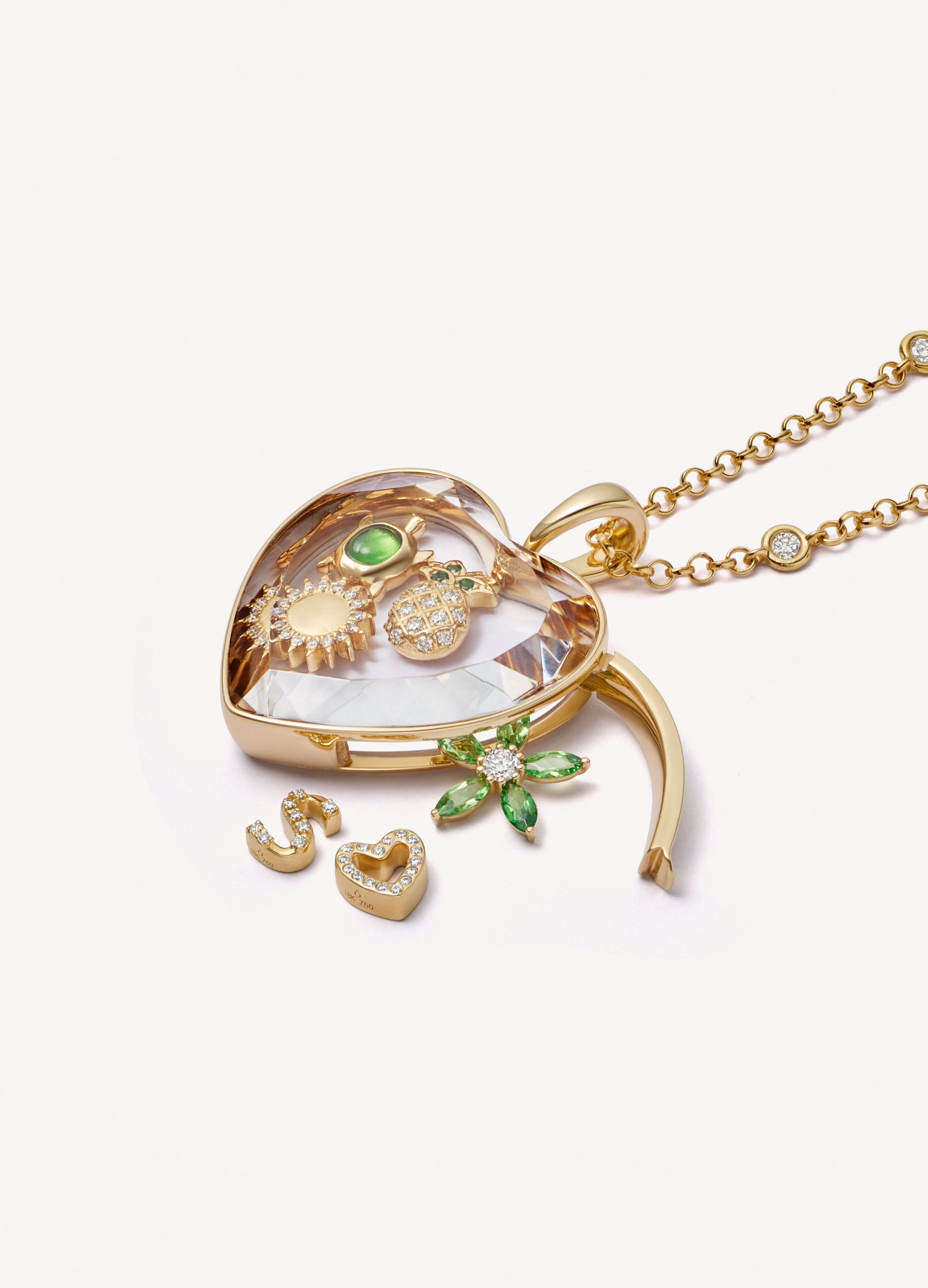 Wild Green Orchid Charm