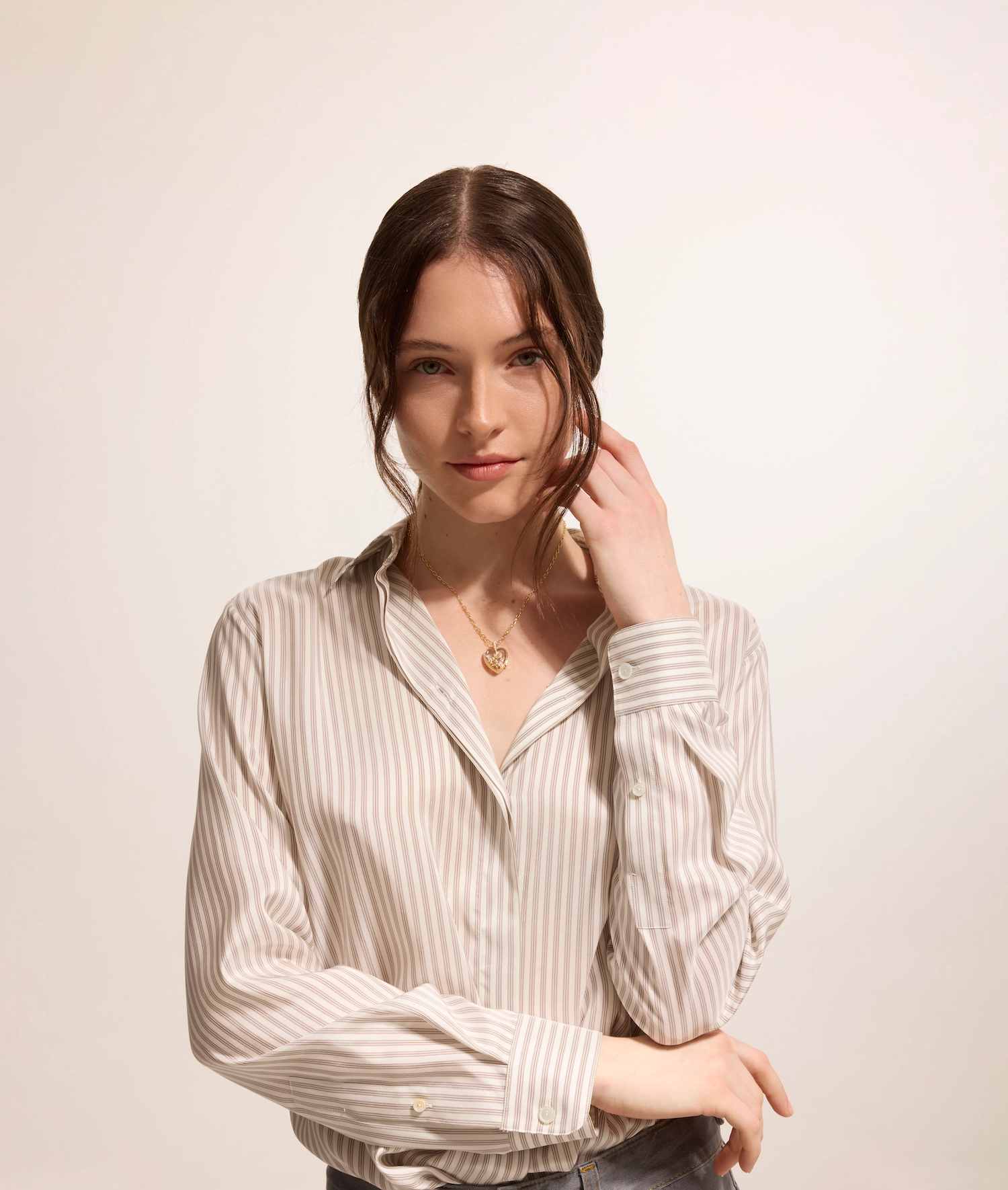 Amate Diamond Heart Gold Locket 14k