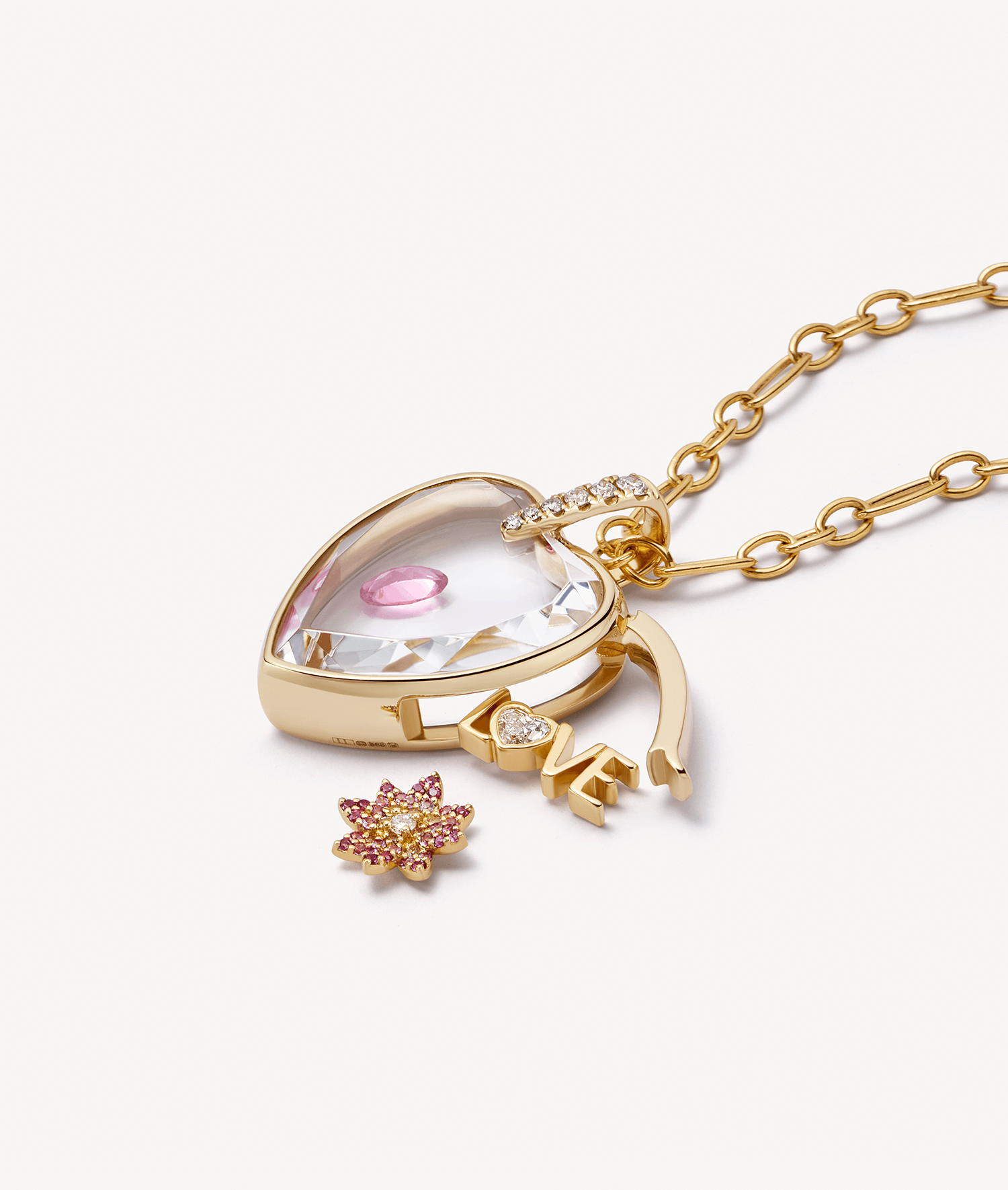 Amate Diamond Heart Gold Locket 14k