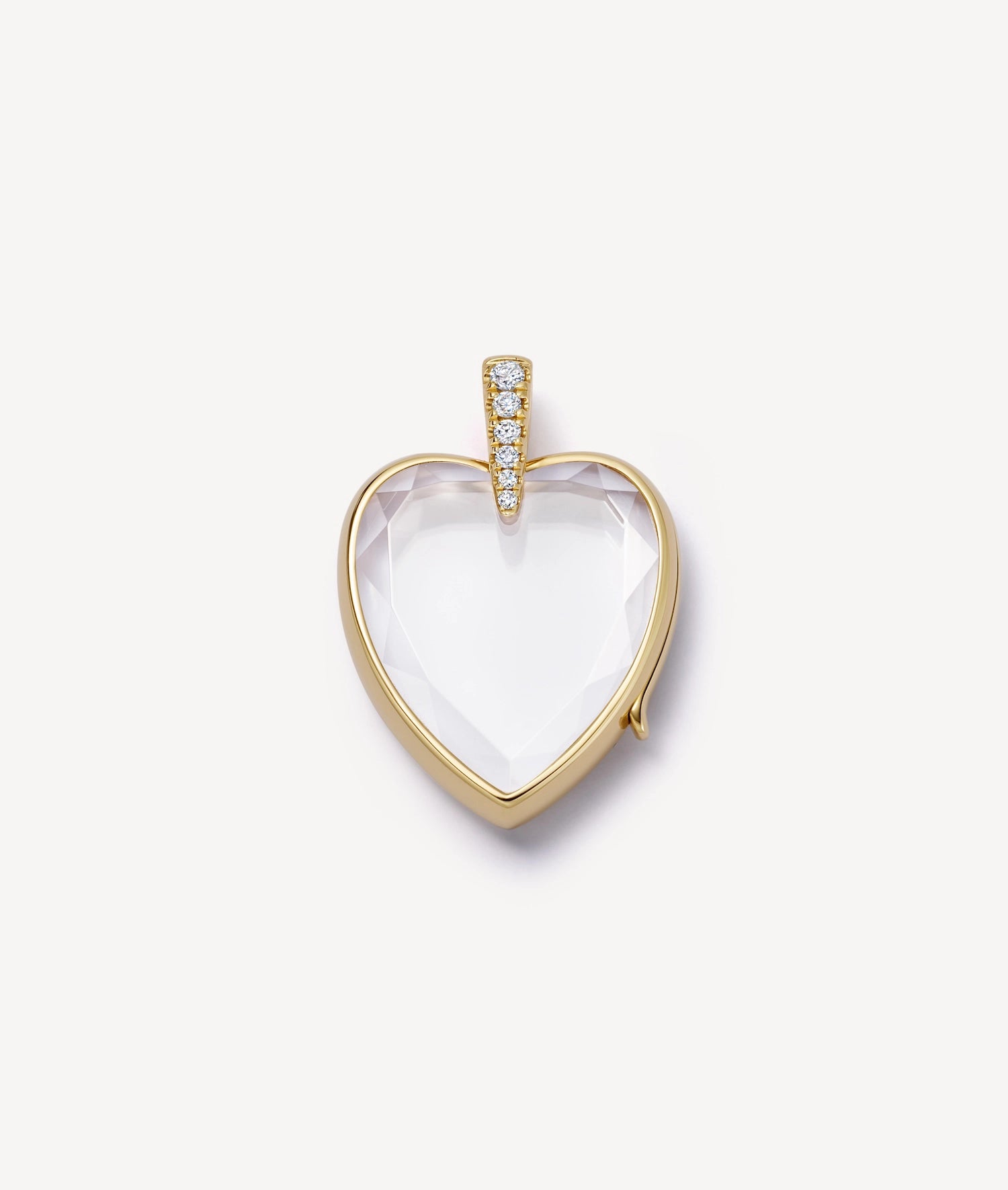 Amate Diamond Heart Gold Locket 14k