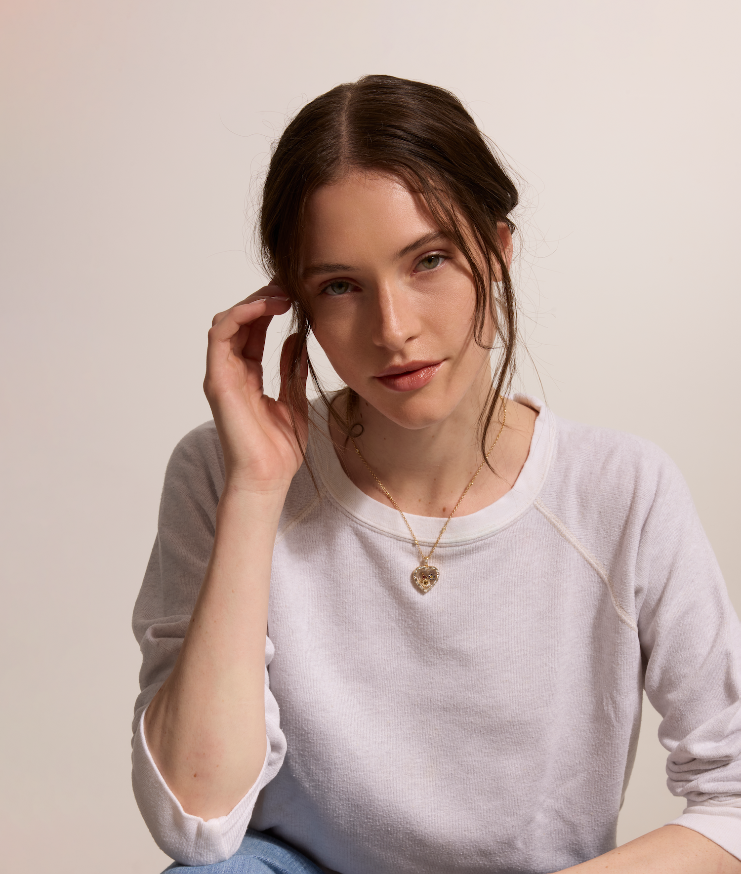 Amour Diamond Heart Gold Locket 18k