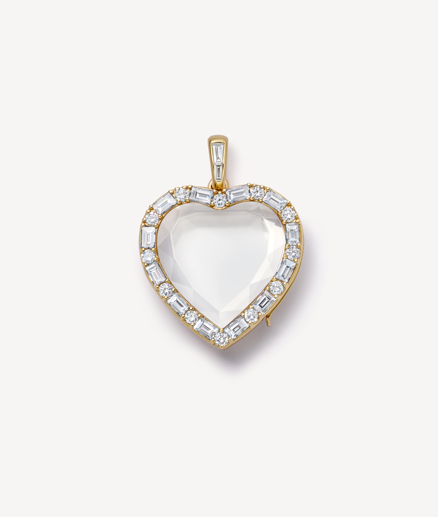 Amour Diamond Heart Gold Locket 18k