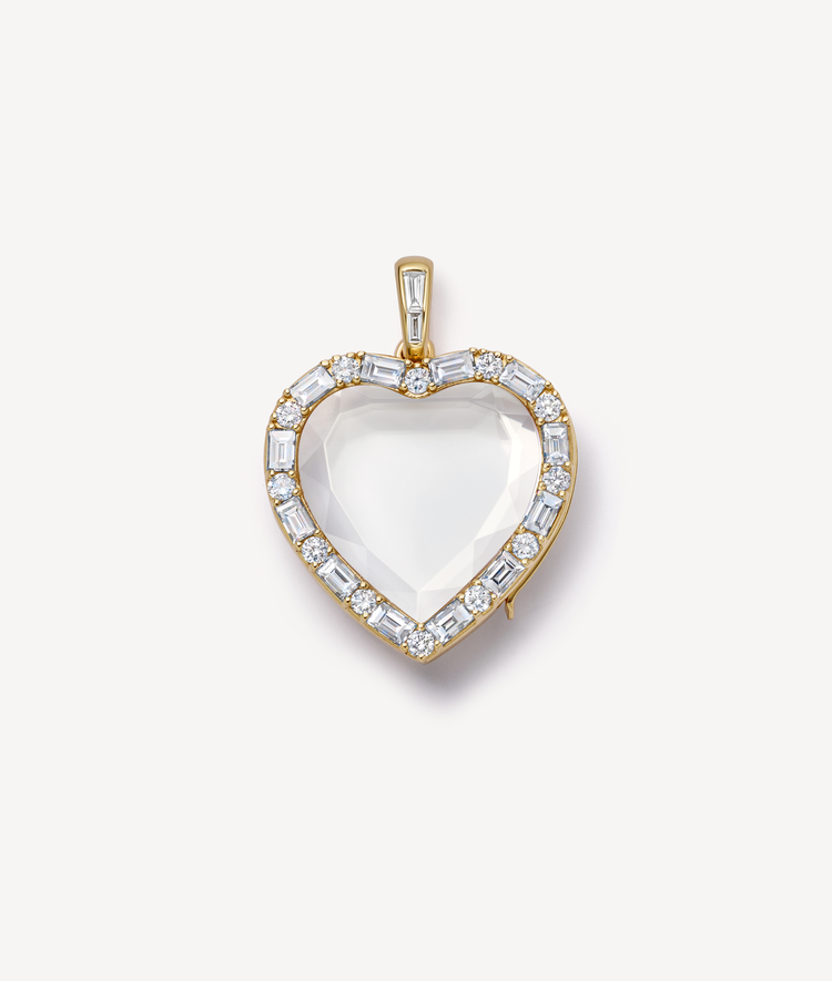 Amour Diamond Heart Gold Locket 18k