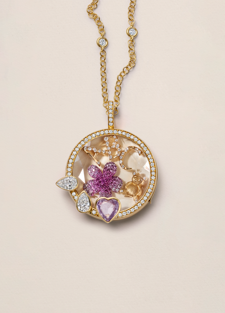 Aphrodite Sapphire Heart Locket 18k