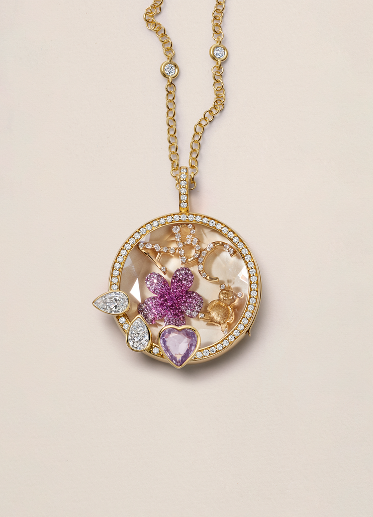 Aphrodite Sapphire Heart Locket 18k