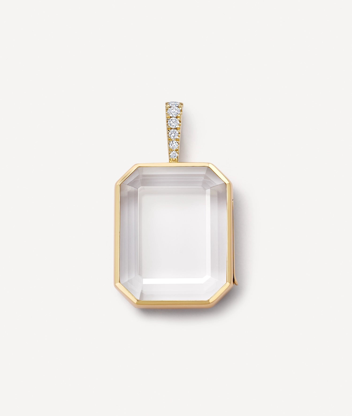 Baguette Gold Locket 18K