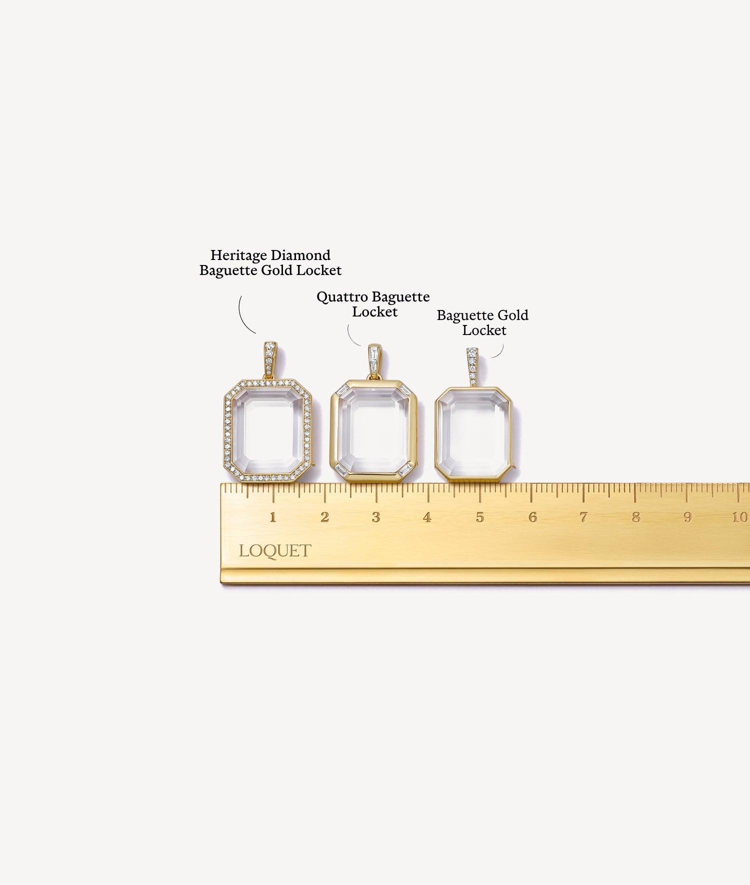 Quattro Baguette Locket 18K
