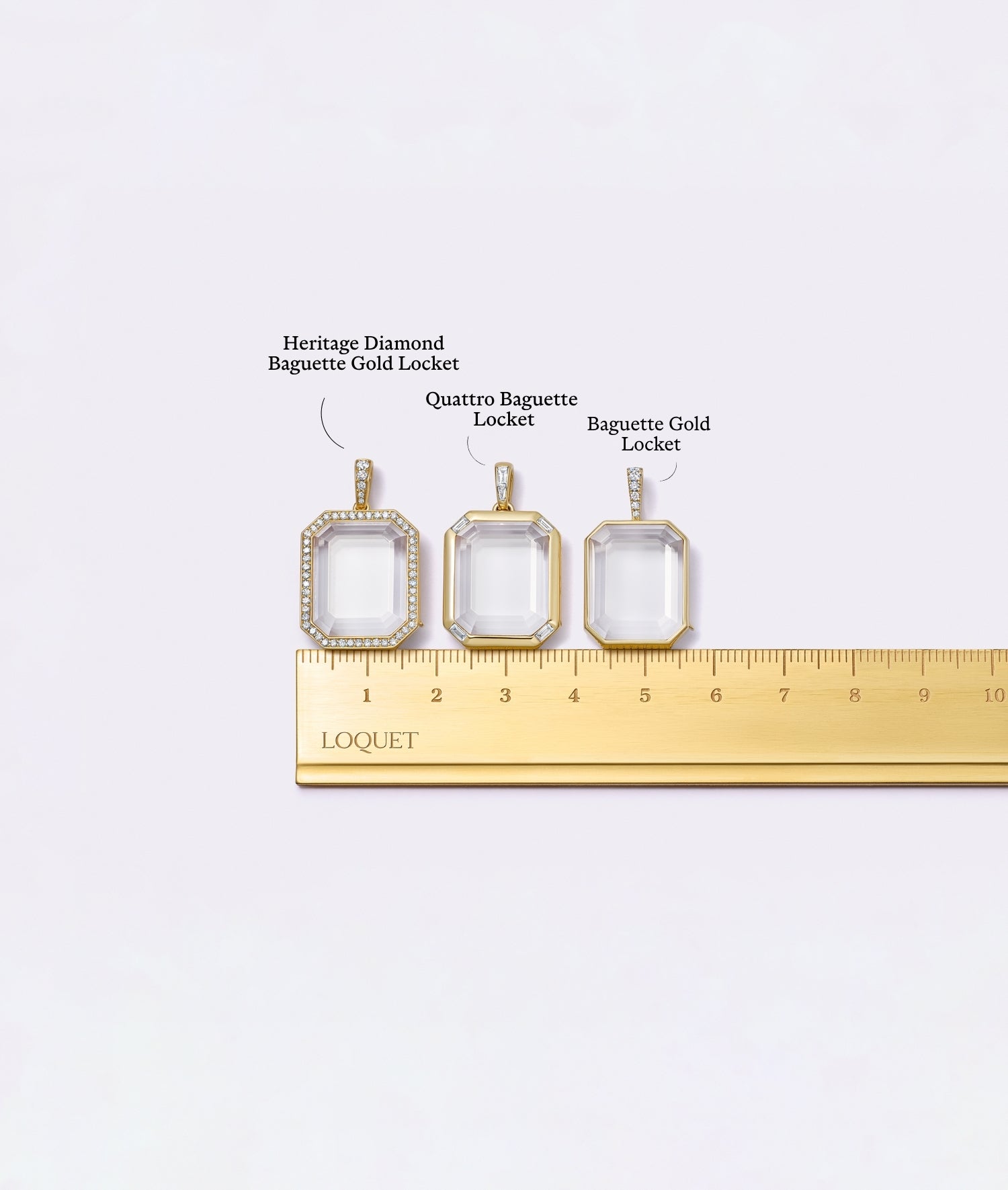 Heritage Diamond Baguette Gold Locket 18k