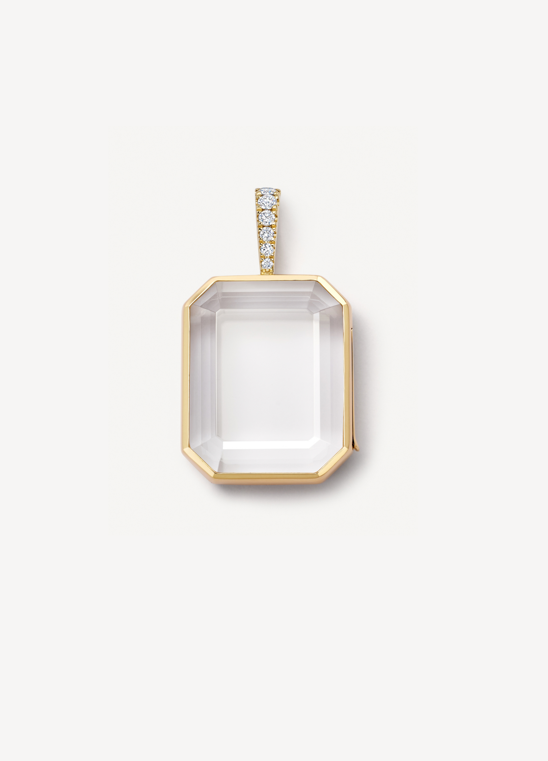 Baguette Gold Locket 18K