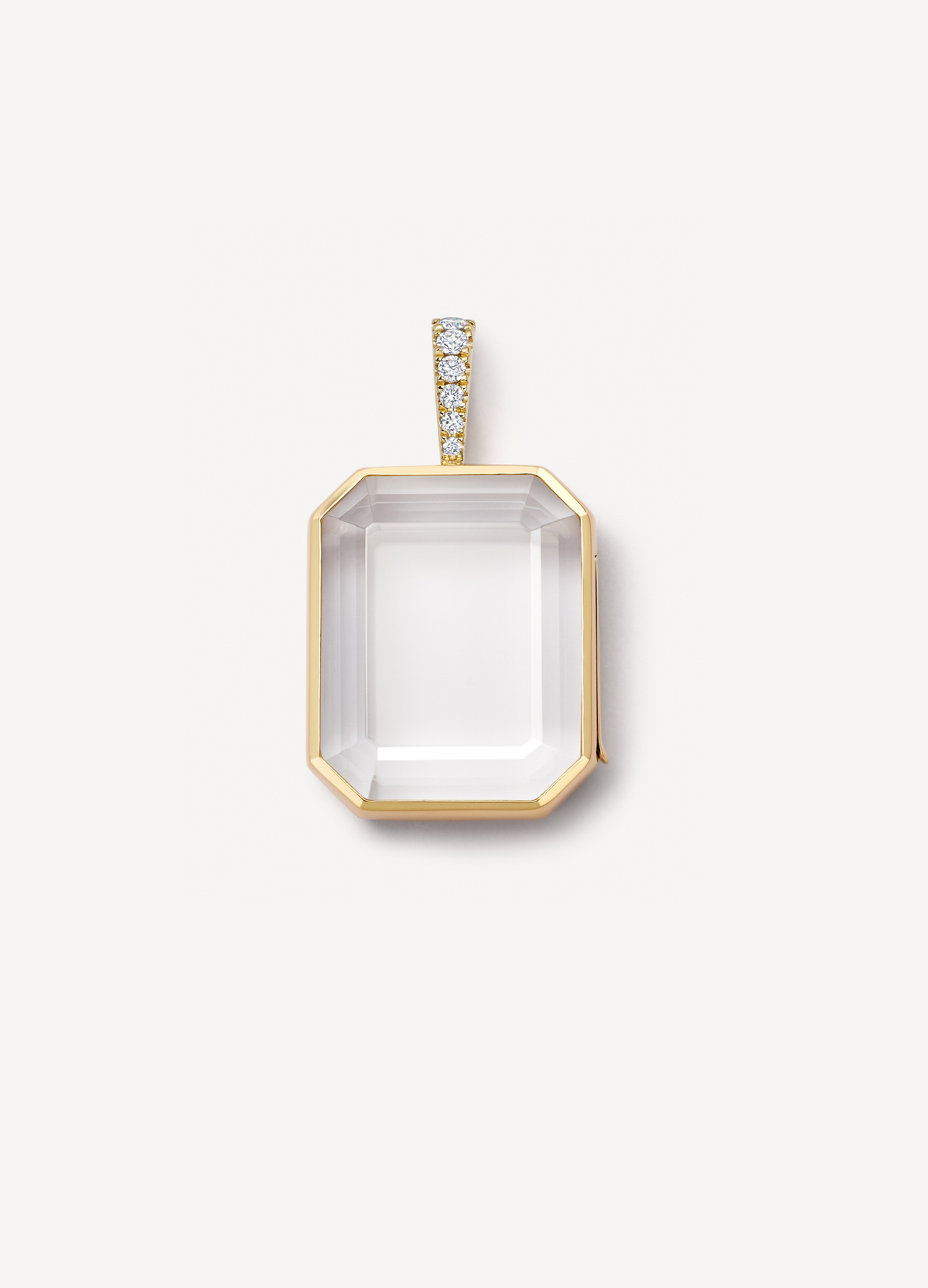 Baguette Gold Locket 18K