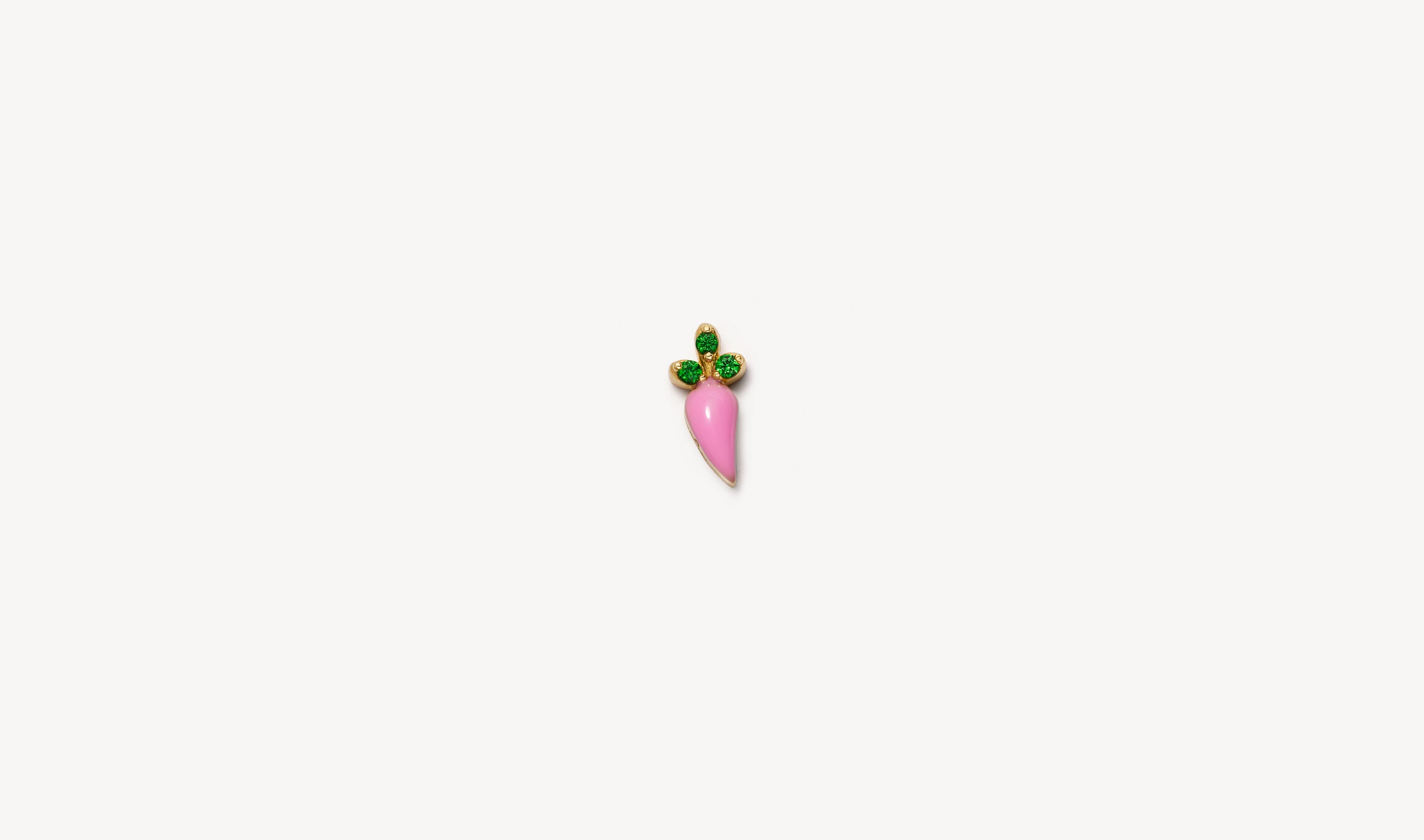 Pink Carrot Charm