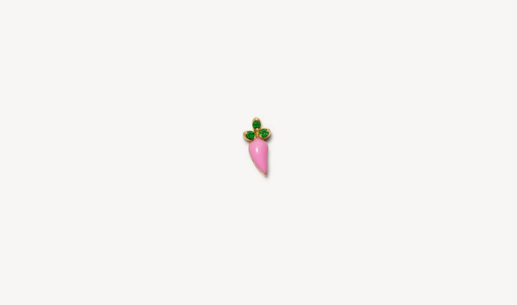 Pink Carrot Charm