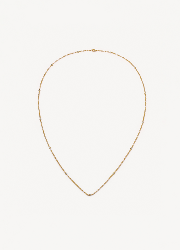Diamond Gold Necklace 26 Inch 18k