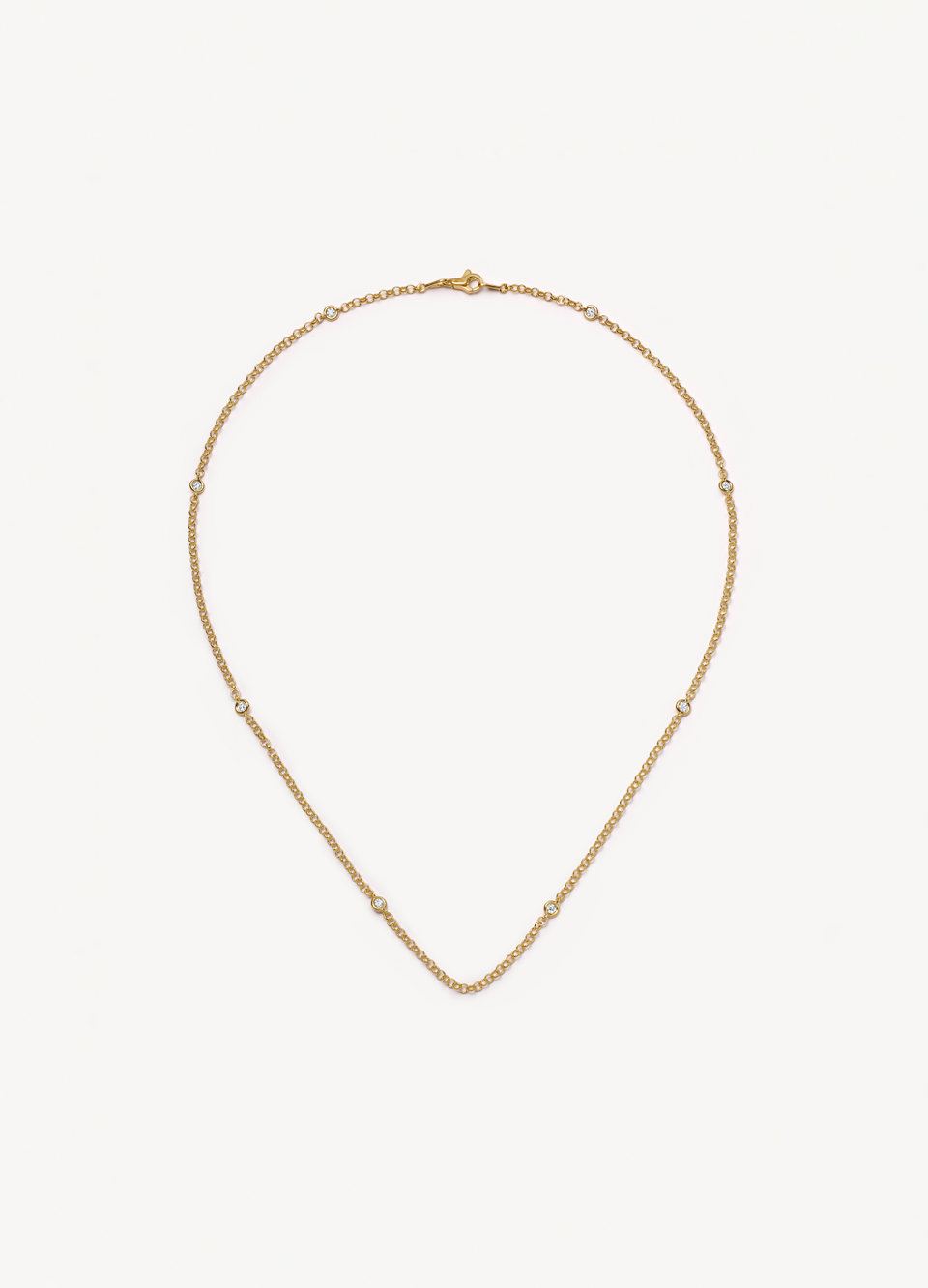Diamond Gold Necklace 18 Inch 18k