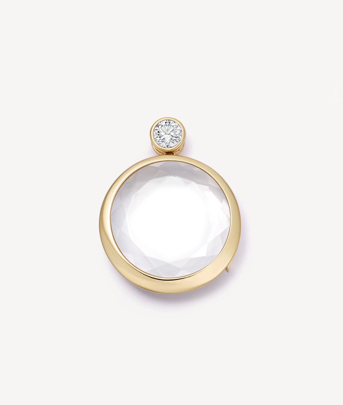 Solitaire Diamond Cushion Locket 18K