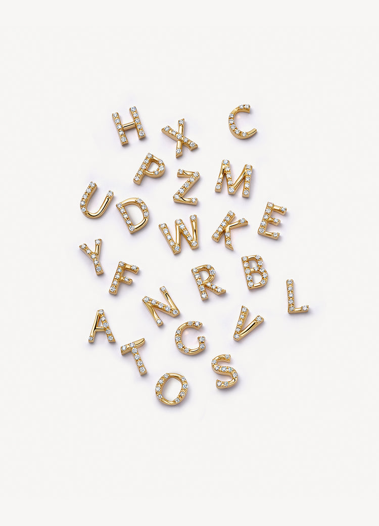 Diamond Letter Charm