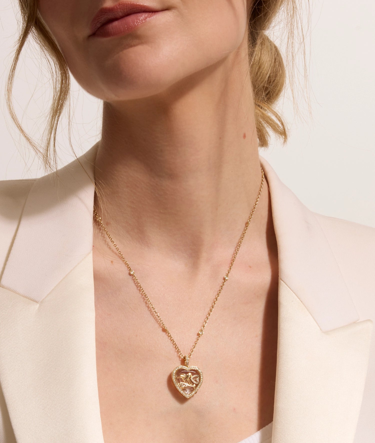 Heritage Diamond Heart Gold Locket 18k