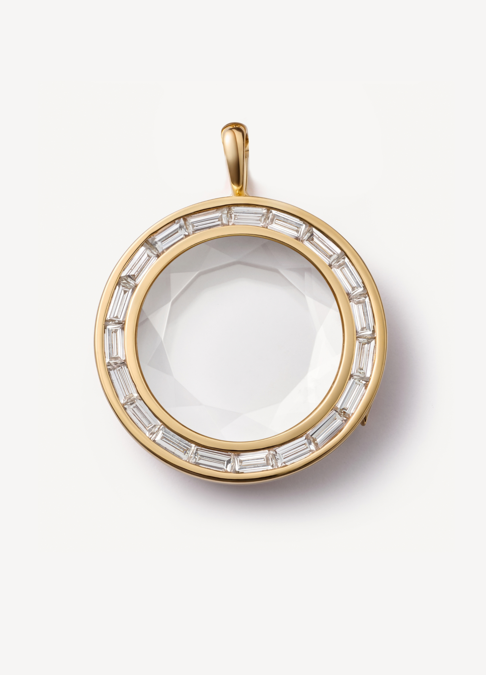 Eternity Diamond Baguette Locket 18k