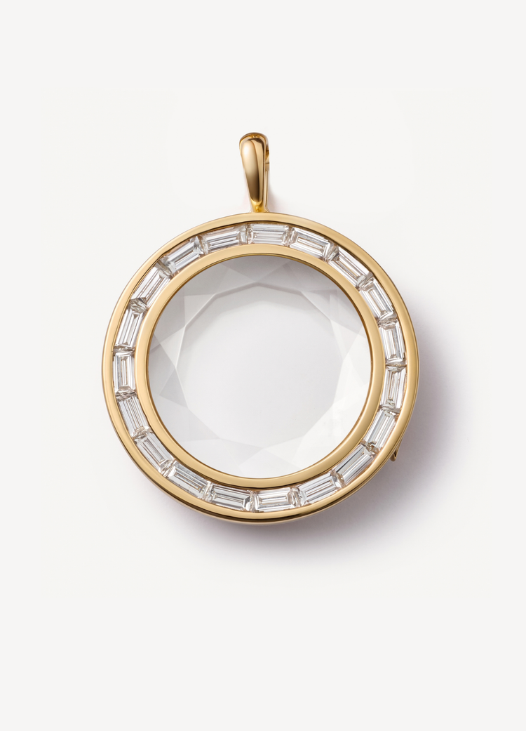 Eternity Diamond Baguette Locket 18k