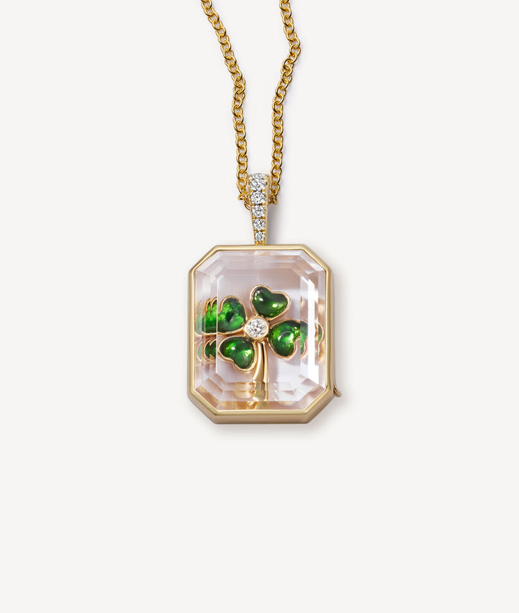 Balte Locket Baguette Gold Locket 18K – Loquet