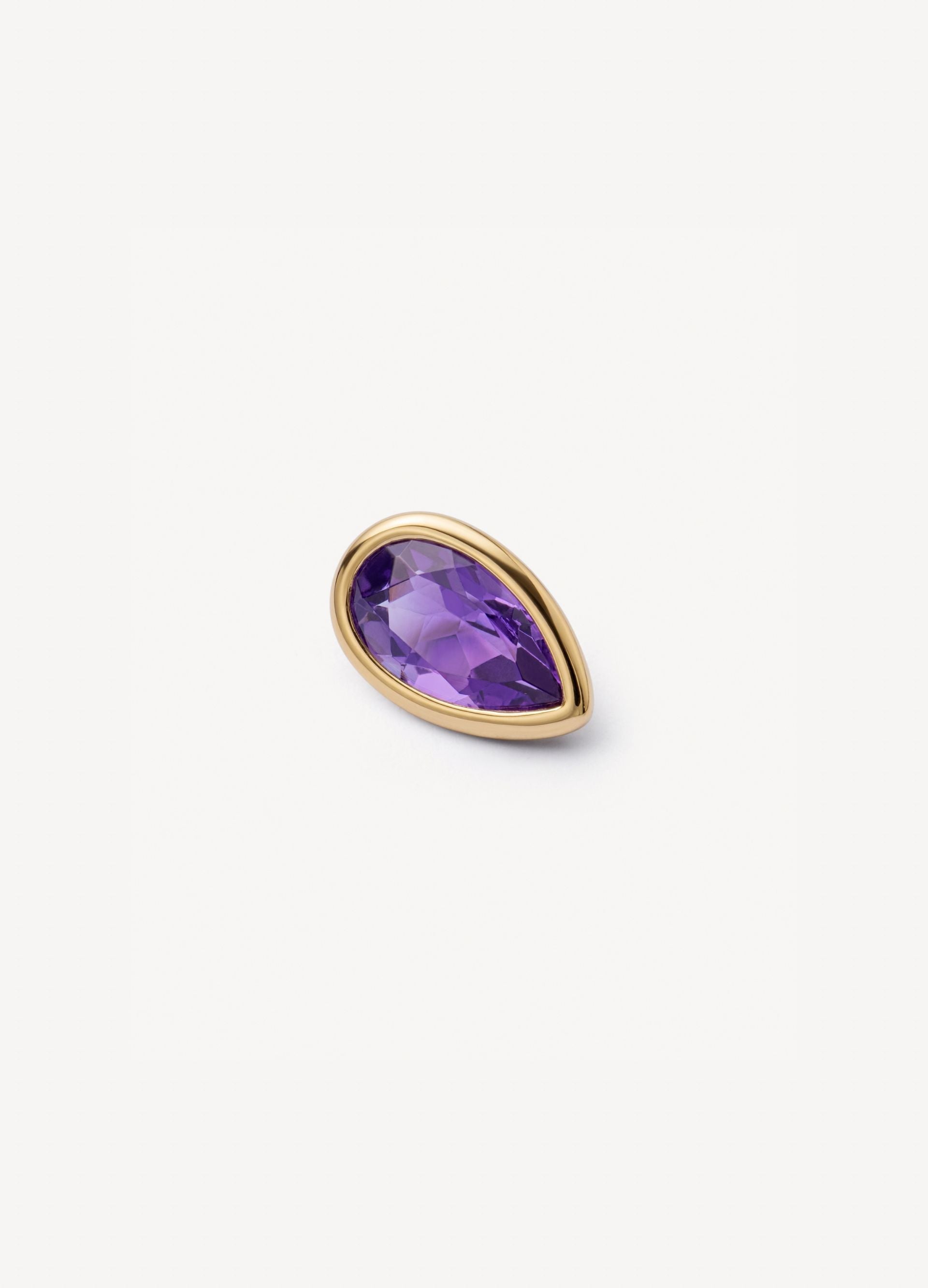 February Amethyst Birthstone Charm
