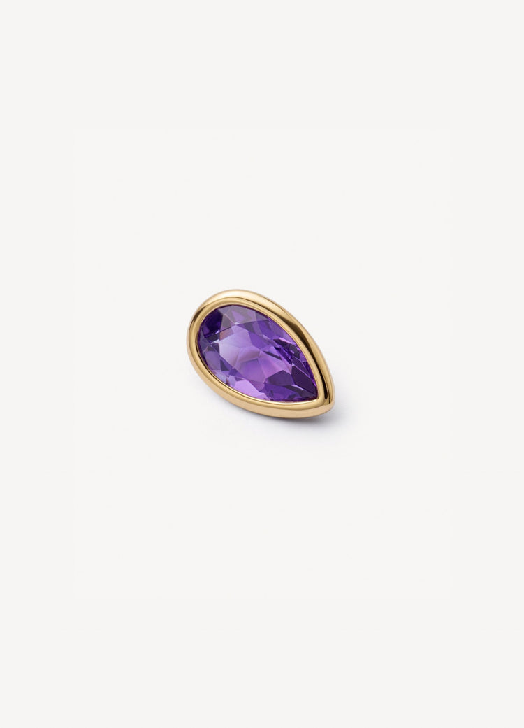 February Amethyst Birthstone Charm