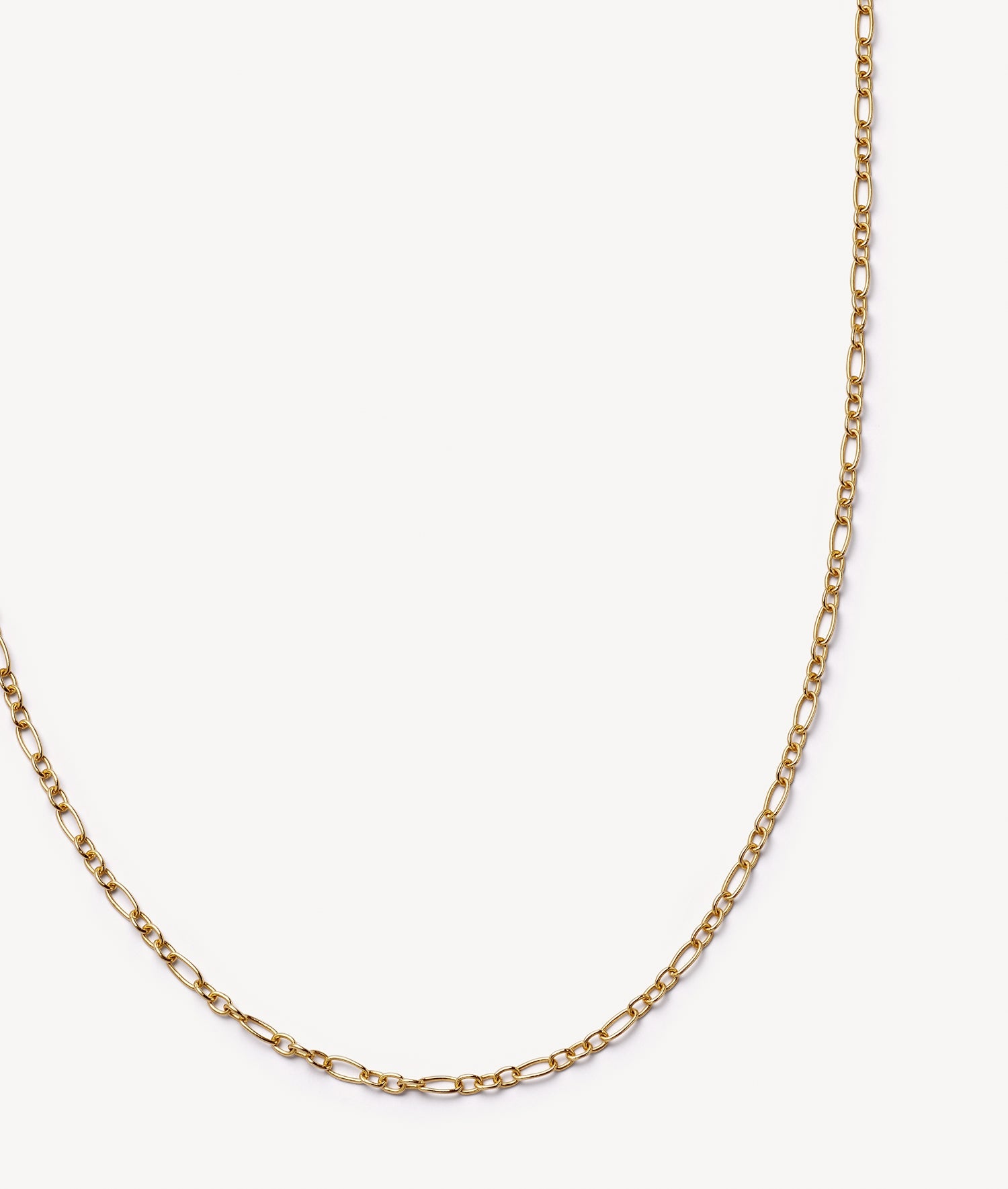 Figaro Necklace Chain 22 Inch 18k