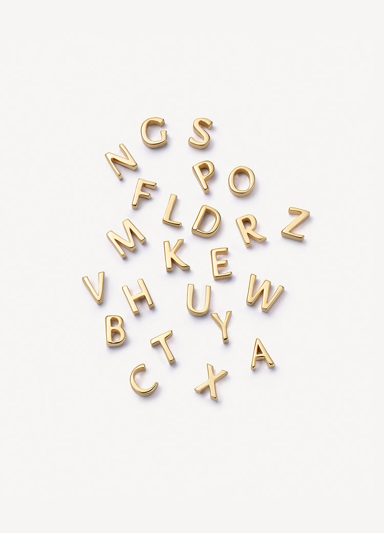 Gold Letter Charm