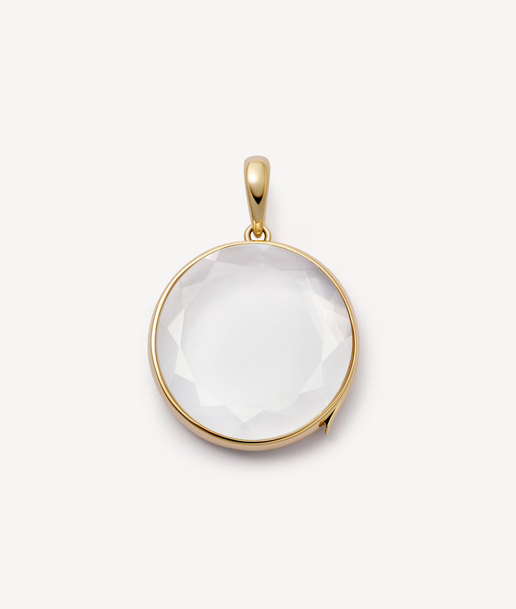 Large Round Gold Locket 18K