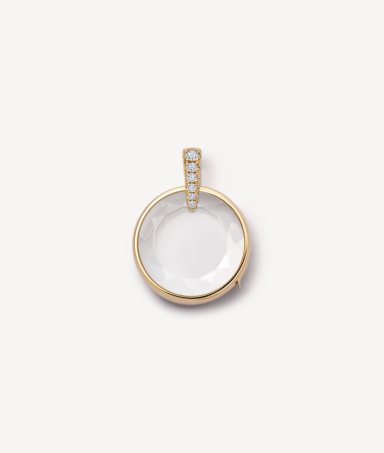 Lyra Round Diamond Gold Locket 18k