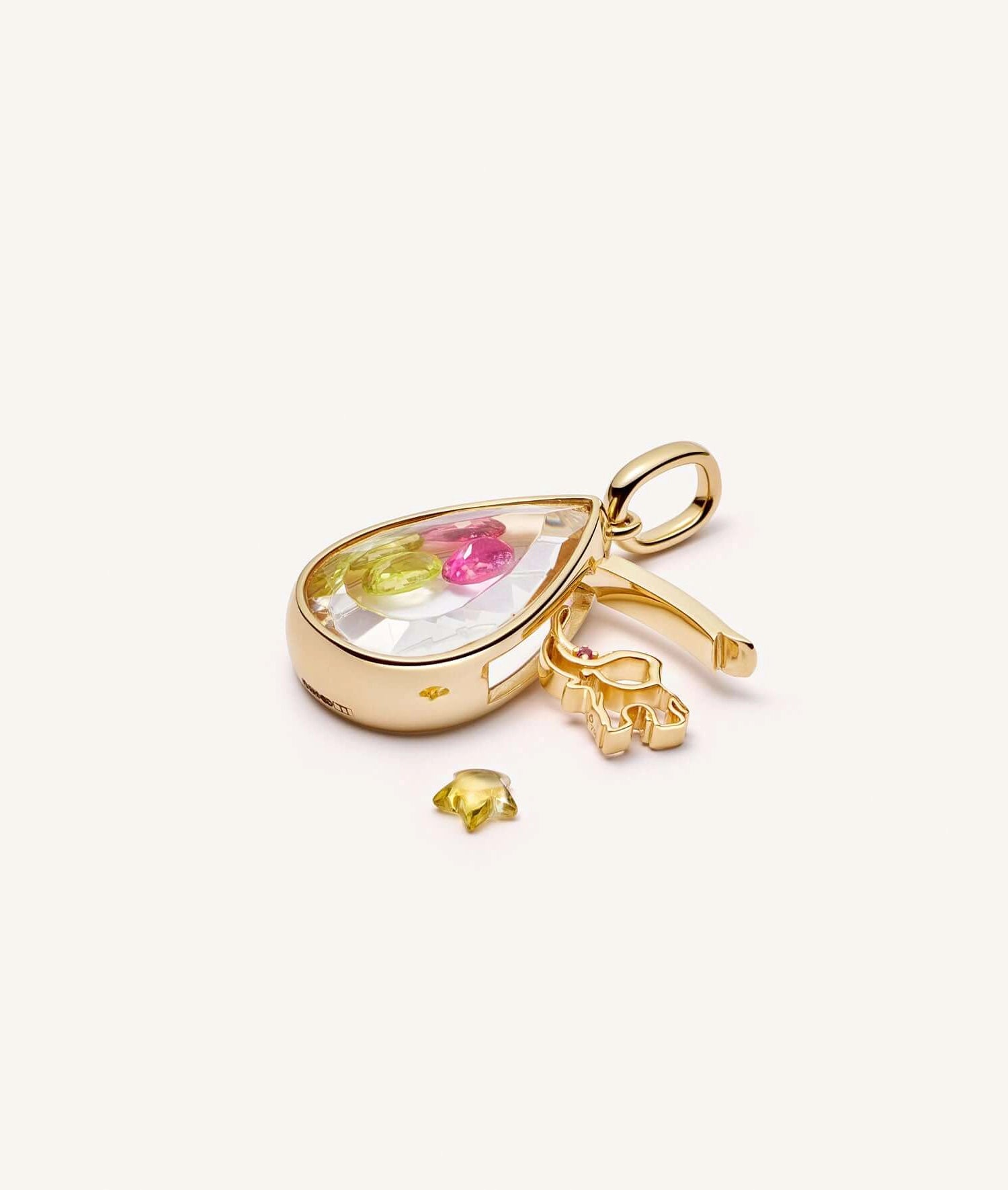 Lacrima Teardrop Gold Locket 14k