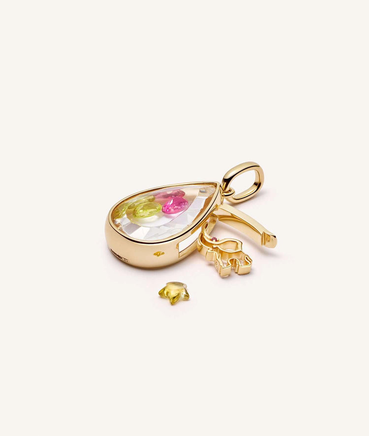 Lacrima Teardrop Gold Locket 14k