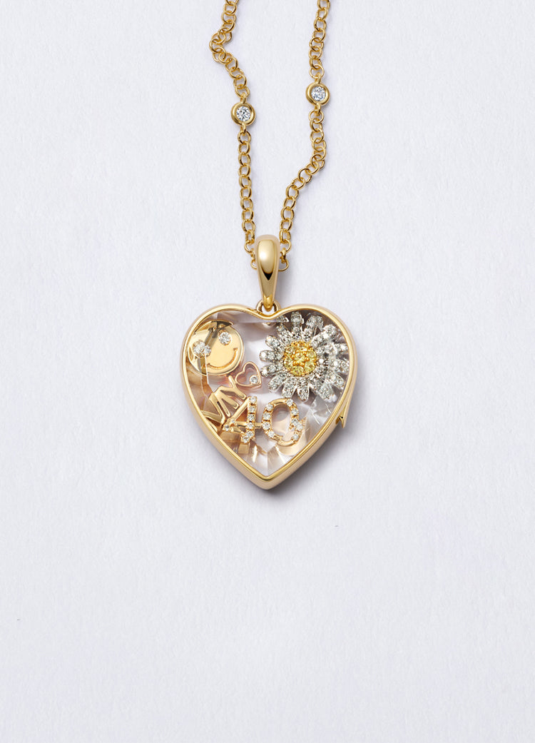 Large Heart of Gold Locket 14k