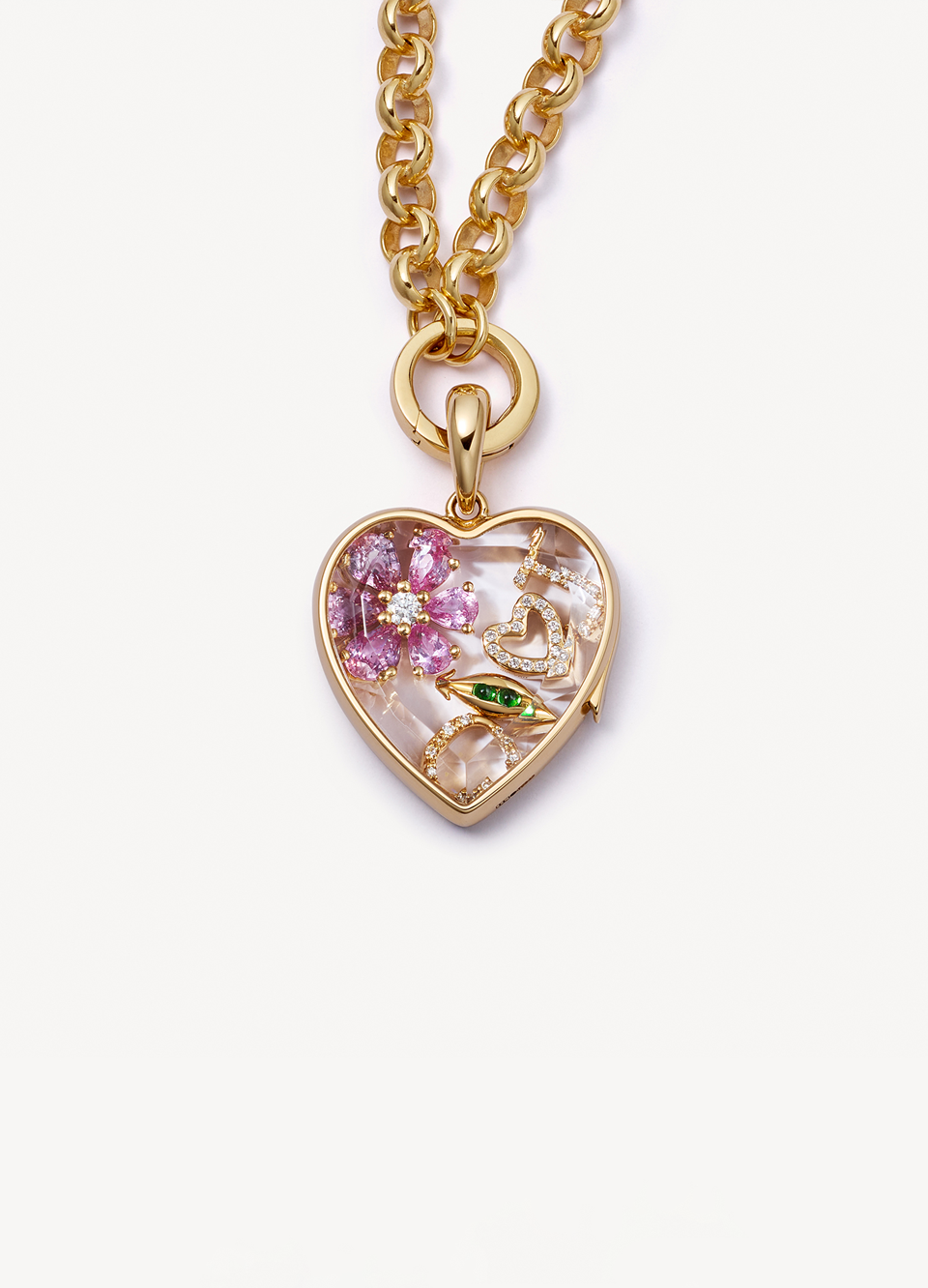 Large Heart of Gold Locket 14k