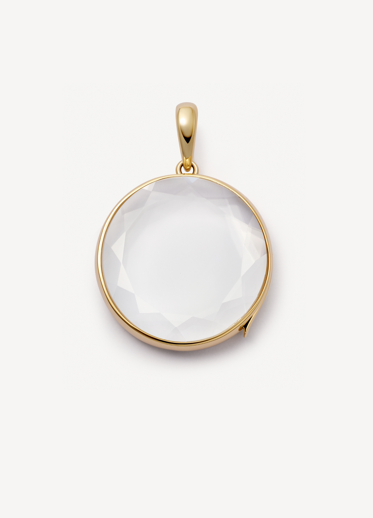 Large Round Gold Locket 18K