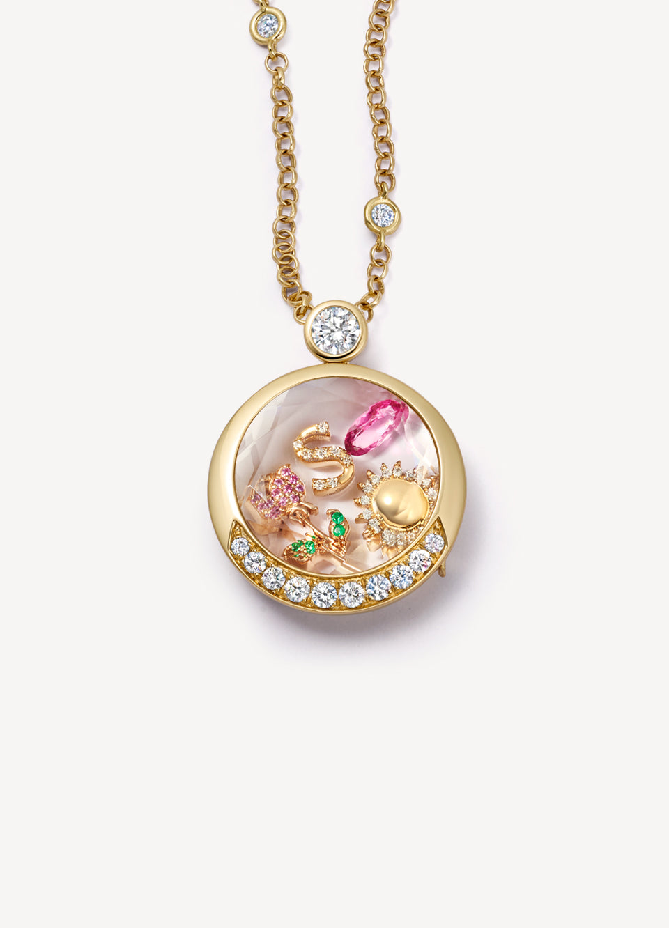 Lunar Cushion Locket 18K