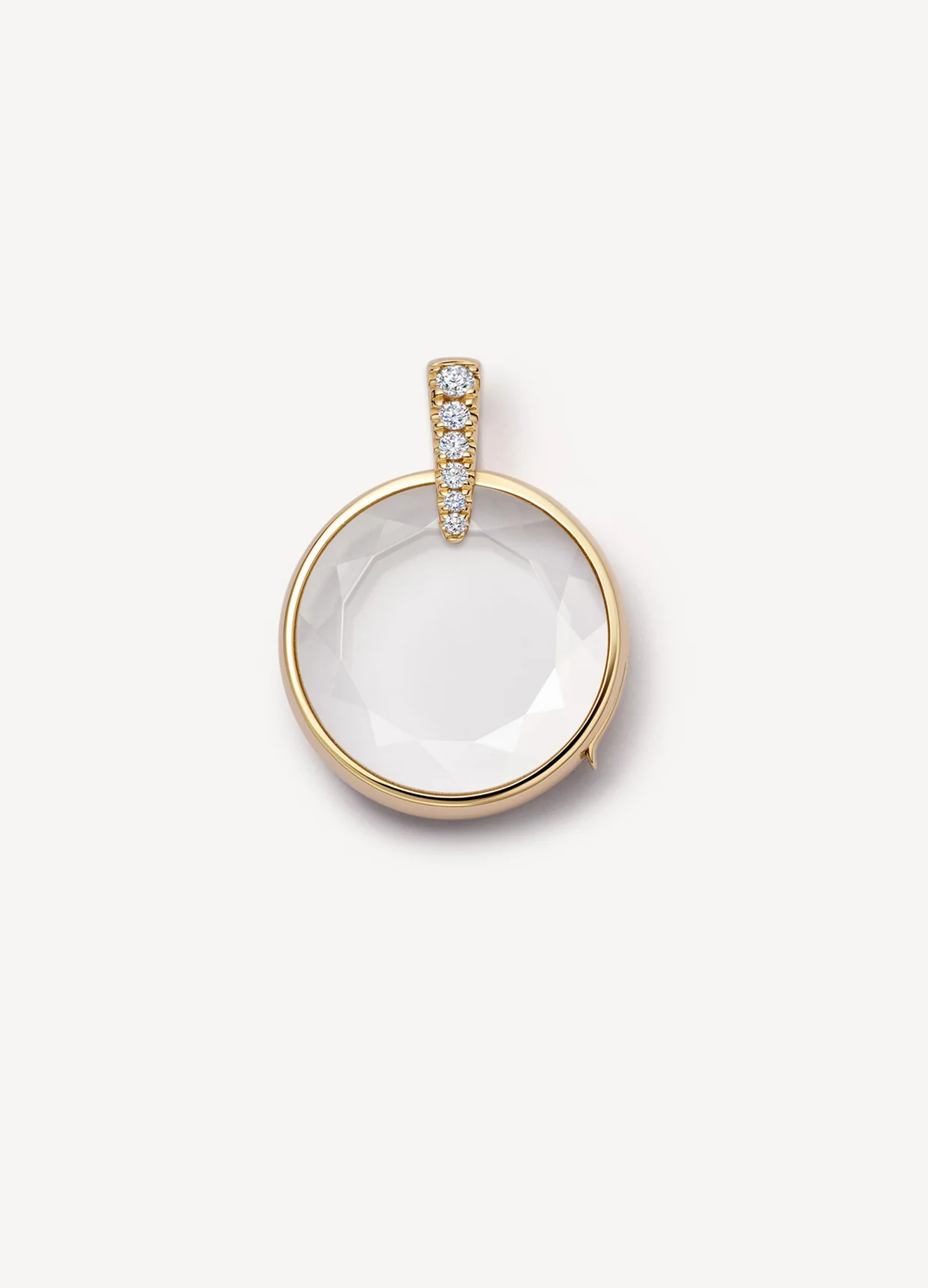 Lyra Round Diamond Gold Locket 18k
