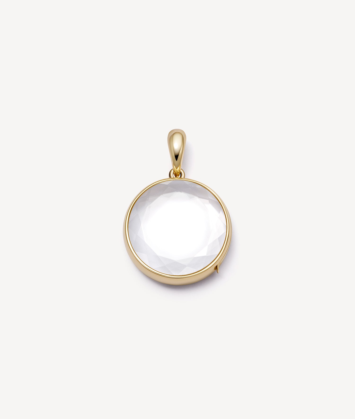 Midi Round Gold Locket 18k