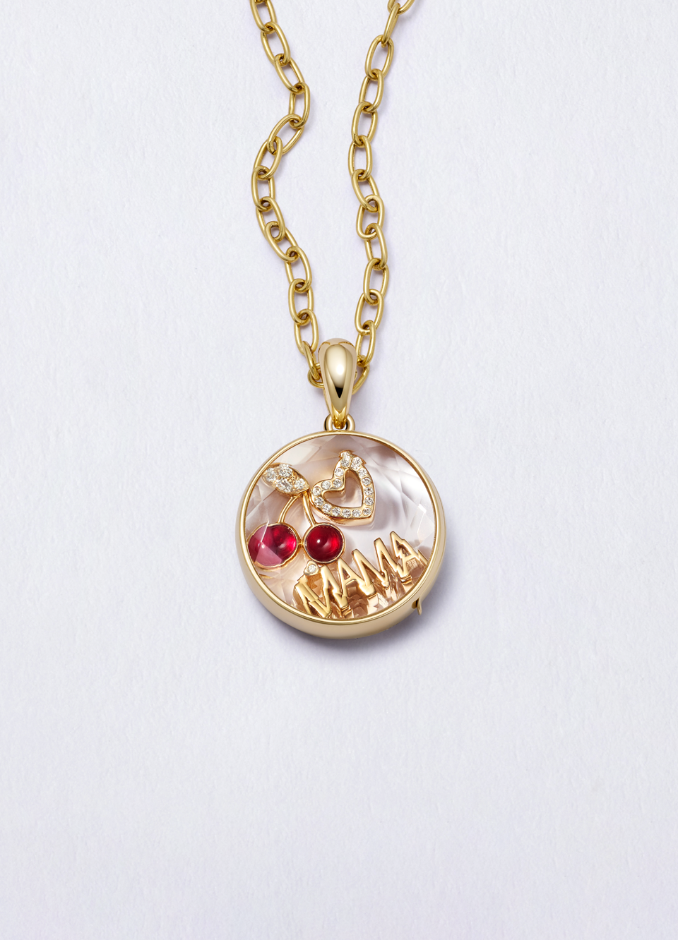 Midi Round Gold Locket 18k