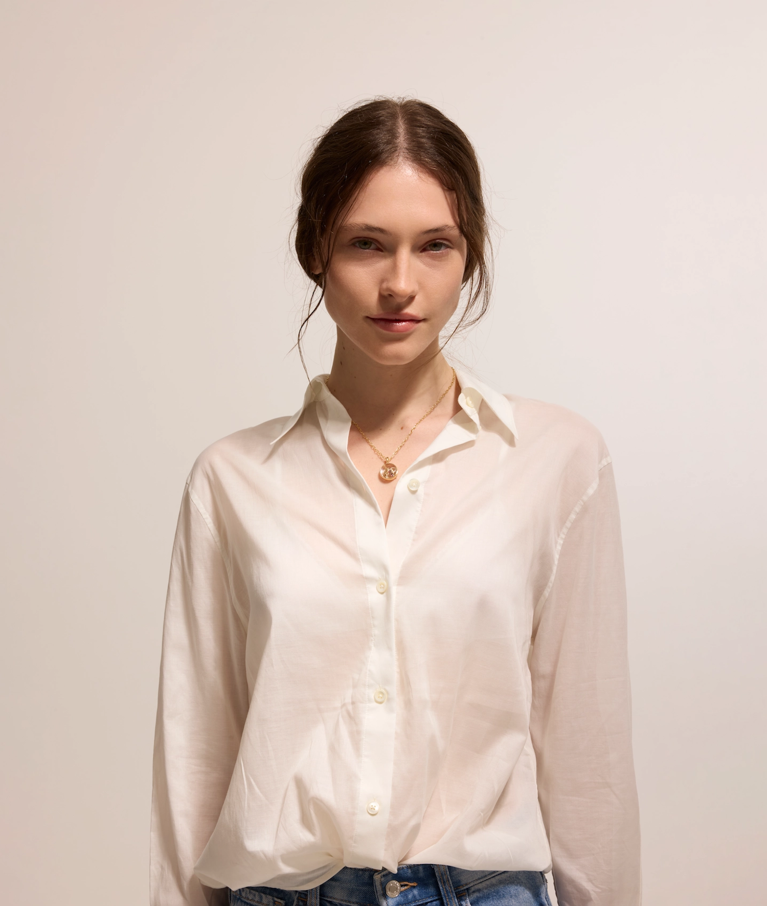 Midi Round Gold Locket 14k