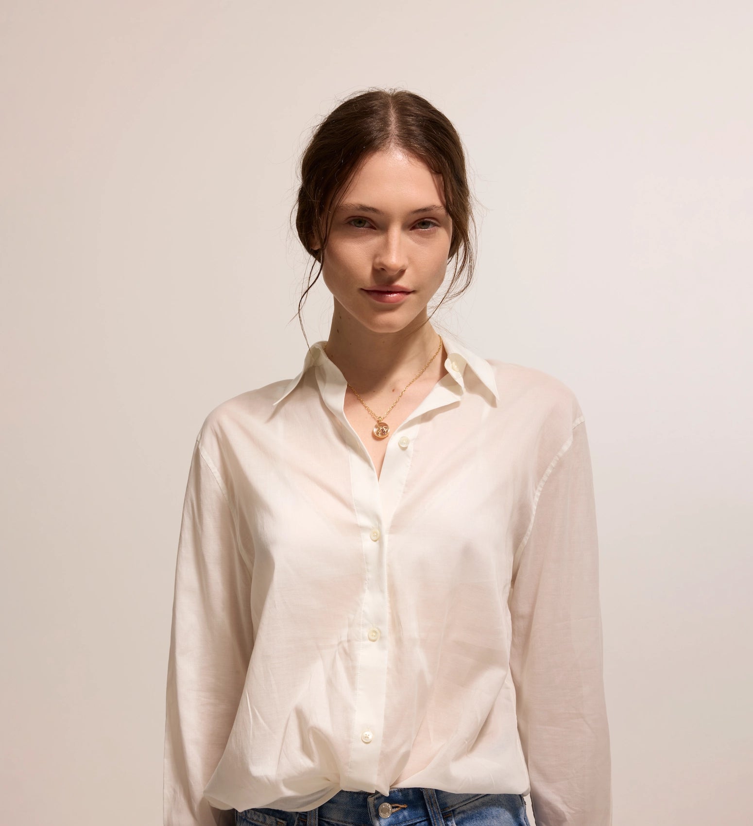 Midi Round Gold Locket 18k